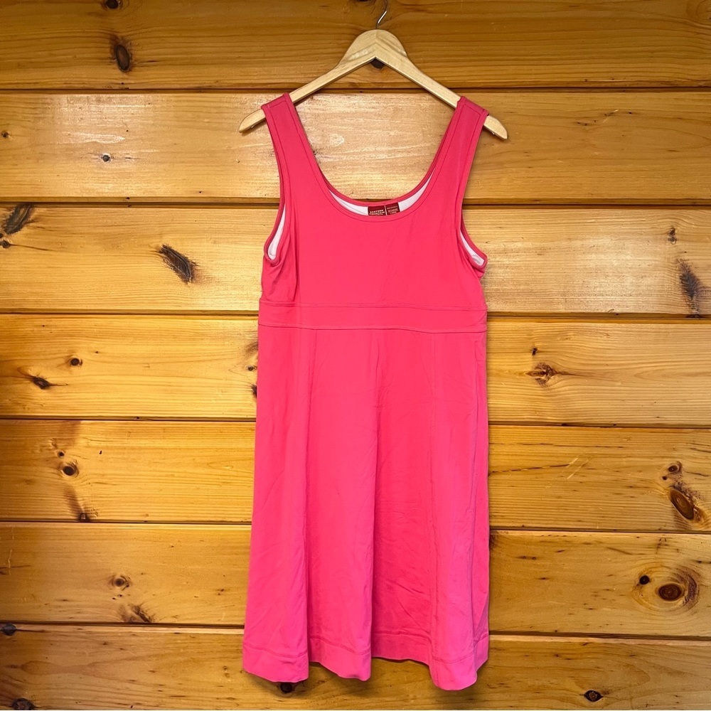 Eastern Mountain Sport Large Pink Sleeveless Bra Support Nylon Athletic Dress